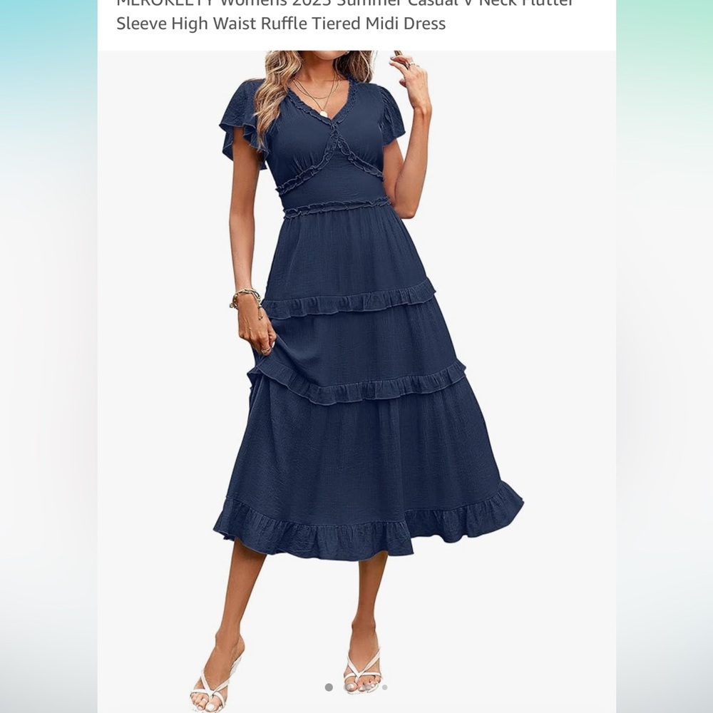 Amazon Navy midi dress